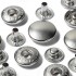 Set capse metalice 'ANORAK' 15 mm finisaj argintiu - Prym 390301